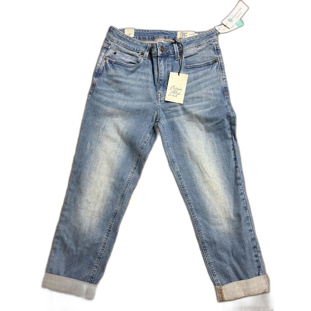 Cosmic Blue Love Adrianne Boyfriend Distressed Jeans Indigo 28P Stitch Fix